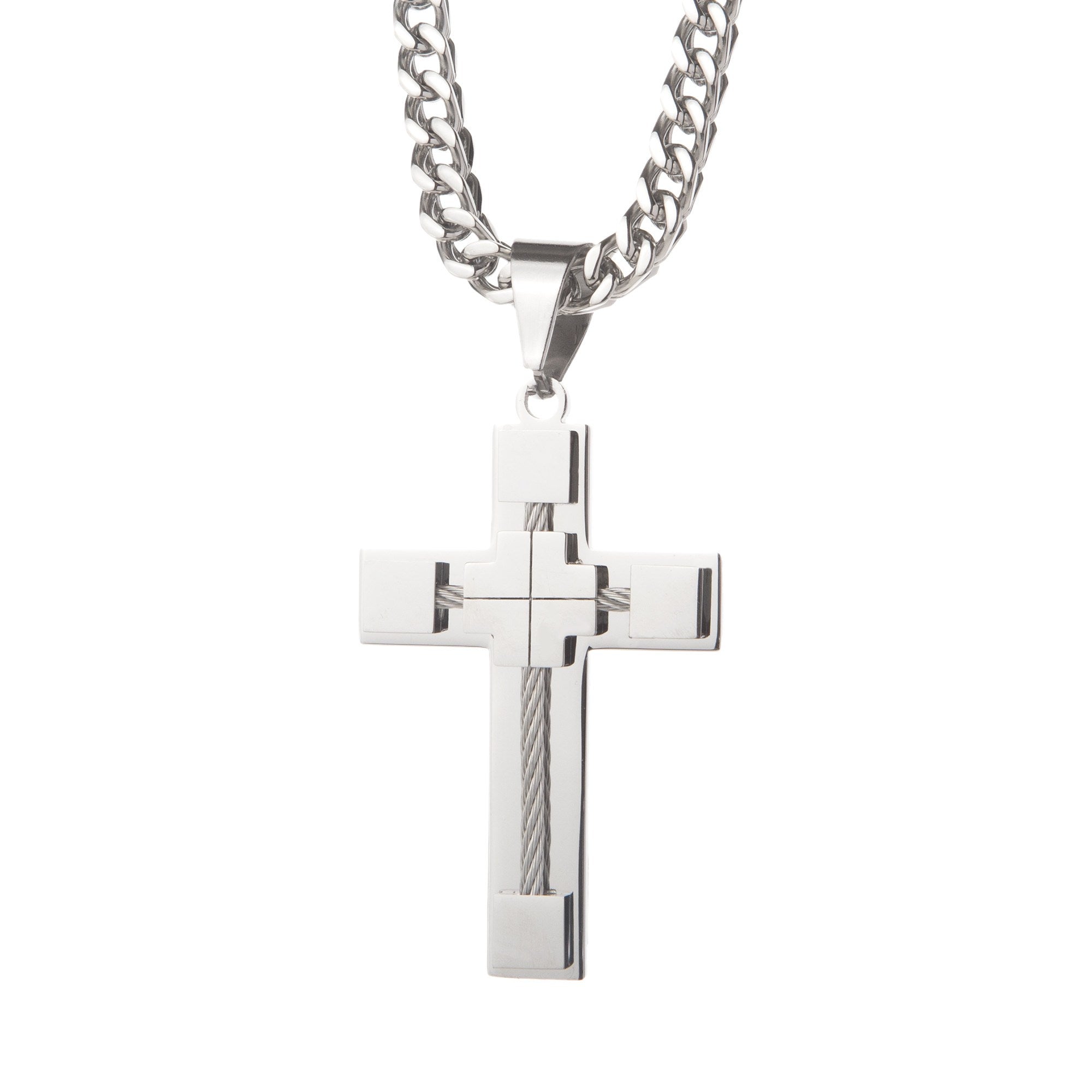 9ct White Gold Cross Pendant | Buy Online | Free and Fast UK Insured  Delivery